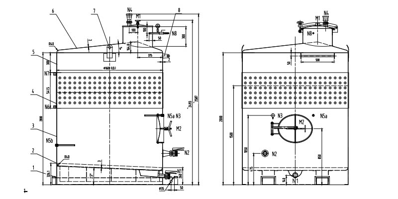 Closed Top Forkliftable Tanks structure