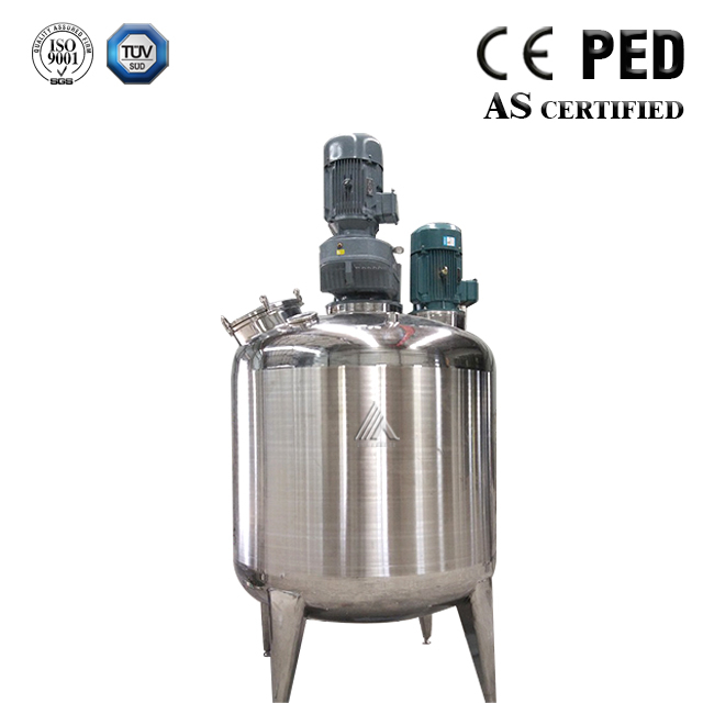 Jacketed Mixing Tank with Agitator For Daily Use Chemical 