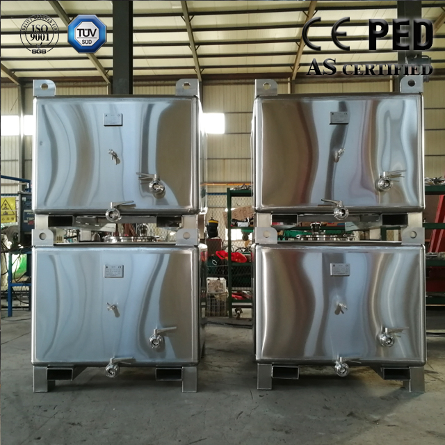 Stainless Steel Forkable Square Tank with Insulation