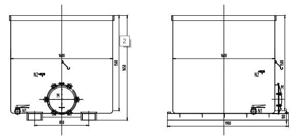 Open Top Forklift Tanks without Jacket