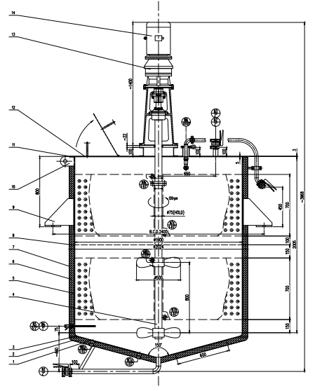 chemical mixing tank