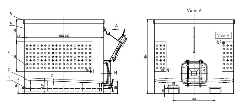 Open Top Portable Wine Tank structure