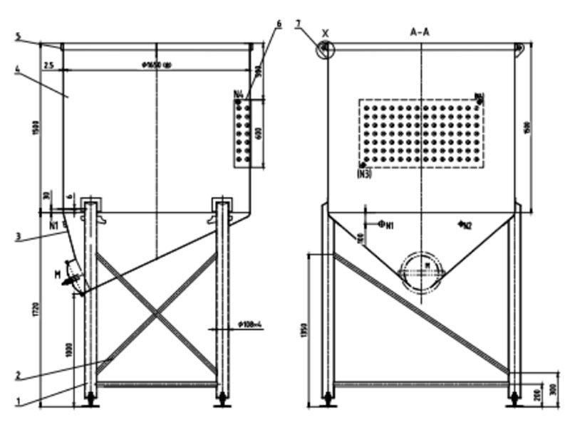 open top fermentation tank structure